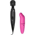 Bonilove Siyah Güçlü Masaj Aleti Vibratör+Mini Vibratör