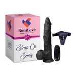 Bonilove Ten Dokusunda Tasarlanan 21 Cm 10 Modlu Titreşimli Realistik Yapay Dildo