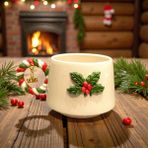 Bonita Bon Luxe 3D Kabartmalı Yeni Yıl 2026 Veya Harf Charm Hediyeli El Yapımı Seramik Kokinalı Kupa Bardak Mug - 08 Kırmızı