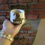 Bonita Bon Luxe Harry Potter Hermione 3D Kabartmalı 2026 Charm Hediyeli El Yapımı Seramik Harry Potter Hermione Kupa Mug - Açık Kahverengi