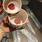 Bonita Bon Luxe Harry Potter ve Hermione 3D Kabartmalı "Mühürlü" , 2026 Charm Hediyeli El Yapımı 2 'li Seramik Kupa Mug - Acı Kahverengi