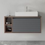 Bonitobagno Prato 100 cm Banyo Dolabı Alt Modül Antrasit