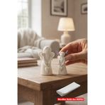 bonjorno aksesuar Minimal Melek Biblo İkili Set – Dekoratif Masa Üstü Figür, Hediye & Anlamlı Ev Dekoru