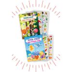 Bonkido Dinosaurs ve Water World Mini Sticker Kitap Seti – Çocuklar İçin 2'li Renkli ve Eğlenceli Aktivite Paketi