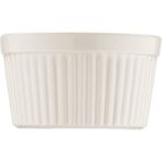 Bonna 6'lı Optiva Rölyefli Sufle Kabı 210 cc 9 cm - Beyaz