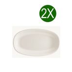 Bonna Gourmet 15x8,5 cm 2'li Oval Kayık Tabak