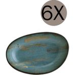 Bonna Madera Mint Vago 15x8,5 cm 6'lı Oval Kayık Tabak
