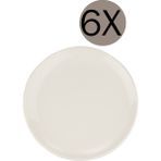 Bonna Porselen Gourmet Beyaz 6'lı 17 cm Düz Tabak
