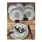 Bonna Porselen Luca Mosaik Serisi 6’lı Tatlı Tabağı 19 Cm