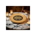 Bonna Porselen Mezopotamya Mozaik Kahve Gourmet Düz Tabak 19 cm-Tatlı Tabağı-Pasta Tabağı-6' lı