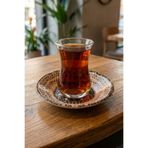 Bonna Porselen Mezopotamya Mozaik Siyah Acem Çay Tabağı 11 cm y: 7 cm-6 'lı