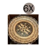 Bonna Porselen Mezopotamya Mozaik Siyah Gourmet Düz Tabak 19 Cm S-mt-mzpmbgrm19dz 6'lı Takım