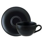 Bonna Premium Porcelain Notte Cappuccino Fincanı 350CC 12 Parça - Siyah - 350 ml