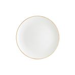 Bonna Retro Tawny Gourmet 12 Adet 21 cm Açık Sarı Kenar Çizgili Porselen Düz Tabak