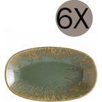 Bonna Sage Snell Gourmet 24x14 cm 6'lı Oval Kayık Tabak