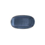 Bonnami Bonna Dusk Gourmet Oval Kayık Tabak 19x11 cm - Antrasit Gri Porselen Sunum ve Meze Tabağı