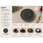 Bonnami Bonna Gloire Gourmet Porselen Çay Fincanı Tabağı 12 cm - Modern Antrasit Desenli Premium Sunum Altlığı - Koyu Yeşil - 1 Adet Bonna Gloire Gourmet Porselen Çay Fincanı Tabağı 12 cm