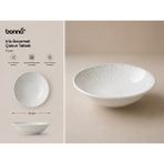Bonnami Bonna Iris Gourmet Premium Porselen Çukur Tabak 15 cm 330 cc - Modern Mavi Çizgili Sunum ve Meze Tabağı - 1 Adet Premium Porselen Çukur Tabak 15 cm 330 cc - Beyaz