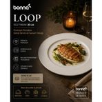 Bonnami Bonna Loop Düz Tabak 30 cm - Premium Porselen Geniş Servis ve Sunum Tabağı - 1 Adet Bonna Loop Düz Tabak 30 cm - Beyaz