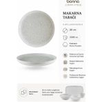 Bonnami Bonna Lunar Beyaz Hygge Çukur Tabak 28 cm - Premium Porselen Makarna ve Sunum Tabağı - 1 Adet Bonna Lunar Beyaz Hygge Çukur Tabak 28 cm