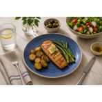 Bonnami Dusk Gourmet Düz Tabak 23 cm Porselen Servis Yemek Sunum Tabağı - 1 Adet Dusk Gourmet Düz Tabak 23 cm - Mavi - Beyaz