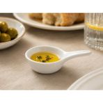 Bonnami Optiva Mini Sosluk 6 cm Porselen Sos Kabı Dip Kasesi Sunumluk - Beyaz
