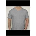 Bonnie Clyde Kısa Kol V Yaka Düz Günlük Stil 100% Pamuk Giyim T-Shirt Gri - Gri - Bcp1.utyshnrtc-Grı-Yet