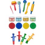 Bonnie Play Dough Doğal Oyun Hamuru Şekillendirici ve Enjektör Pres Seti