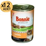 Bonnie Soslu Tavuklu 12x400 gr Kedi Konserve
