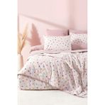 Bonny Çift Kişilik Nevresimli Pike Takımı - 7 Parça Çeyiz Seti - Renkli - 200 x 220 cm