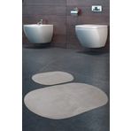 Bonny Home 2'li Krem Rixos Kaymaz Tabanlı Klozet ve Banyo Halısı