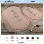 Bonny Home 2'li Pudra Shems Dantelli ve Saçaklı Klozet ve Banyo Halısı