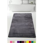 Bonny Home 80x150 cm Elite Antrasit Peluş Kaymaz Tabanlı Pufidik Banyo Halısı