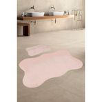 Bonny Home Anatolia 2'li Banyo Paspası Seti, 80x140 50x70 cm, Pudra, Kaymaz Tabanlı Klozet Takımı