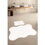 Bonny Home Anatolia 2'li Krem 80x140 50x70 Cm Büyük Ebat Banyo Paspası Seti Kaymaz Tabanlı Klozet Takımı
