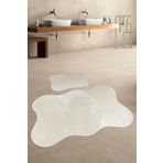 Bonny Home Anatolia 2'li Vizon 80x140 50x70 Cm Büyük Ebat Banyo Paspası Seti Kaymaz Tabanlı Klozet Takımı