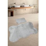 Bonny Home Anatolia Gri 2'li 80x140 + 50x70 Cm Büyük Ebat Banyo Paspası Seti Klozet Takımı