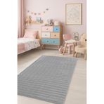Bonny Home Bubble Gri Çocuk Odası Halısı, 50x80 cm, Makinede Yıkanabilir, Kaymaz Tabanlı, Yumuşak Tüylü