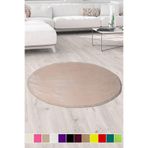 Bonny Home Elite Yuvarlak Vizon Mutfak Halısı, 150x150 cm, Peluş, Leke Tutmaz, Yıkanabilir, Kaymaz