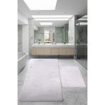 Bonny Home Gri Kaymaz Banyo Halısı Paspası Seti 80X150 + 50X80 cm Yumuşak Dokulu 2'li Set
