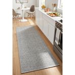 Bonny Home Modern Mutfak Halısı Silinebilir Yıkanabilir Hasır Dokulu Şık Tezgah Önü Montera Antrasit -7006