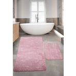 Bonny Home Nova Pudra (80x150 + 50x80 cm) Büyük Ebat 2'li Banyo Halısı Paspas Seti Kaymaz Taban Klozet Takımı