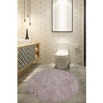 Bonny Home Nova Vizon 100X100 Cm Yuvarlak Kaymaz Pamuk Taban Peluş Banyo Paspası Banyo Halısı