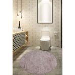 Bonny Home Nova Vizon 120X120 Cm Yuvarlak Kaymaz Pamuk Taban Peluş Banyo Paspası Banyo Halısı