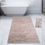 Bonny Home Nova Vizon 80X150 cm Pamuk Kaymaz Taban Peluş Banyo Paspası Büyük Püsküllü Banyo Halısı - 80 x 125 cm