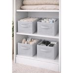 Bonny Home Ordena 4'lü Gri Dolap İçi Düzenleyici Katlanabilir Organizer, 45x24x20 cm