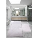 Bonny Home Relax Gri 80x150 + 50x80 cm Büyük Boy 2'li Banyo Halısı Paspası Seti Kaymaz Klozet Takımı