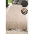 Bonny Home Relax Vizon Ponpon Saçaklı Mutfak Halısı, 100x450 cm, Leke Tutmaz, Kaymaz Taban, Peluş