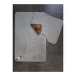 Bonny Home Ultrasoft Düz Gümüş Gri 2'li Banyo Halısı Paspası Seti Kaymaz Deri Tabanlı Yıkanabilir Klozet Takımı