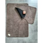 Bonny Home Ultrasoft Düz Kapuçino 2'li Banyo Halısı Paspası Seti Kaymaz Deri Tabanlı Yıkanabilir Klozet Takımı